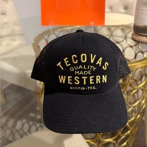 Tecovas Black Cap with Gold Lettering